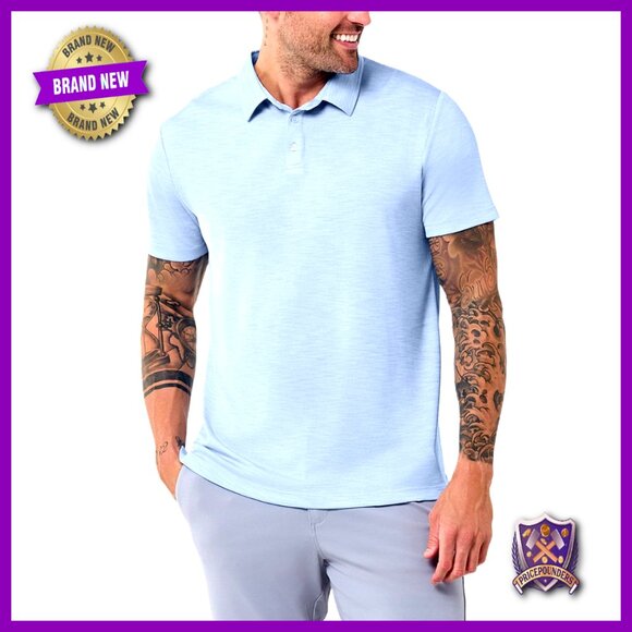 Performance Polo Shirt Quick Dry Moisture Wicking Athletic Sport Collar